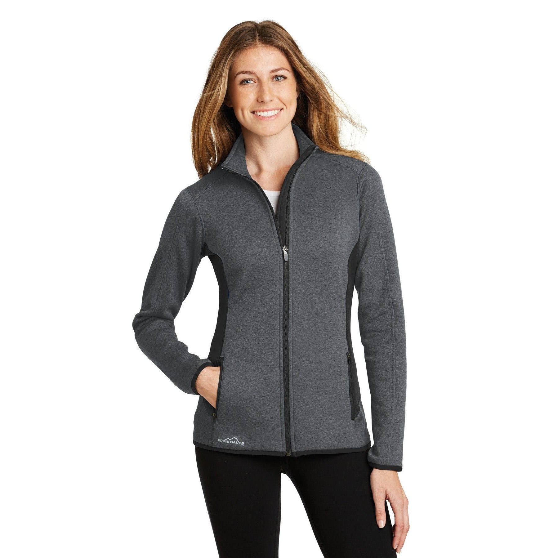 Eddie Bauer-Eddie Bauer® Women's Full-Zip Heather Stretch Fleece Jacket. EB239-MedTech-2